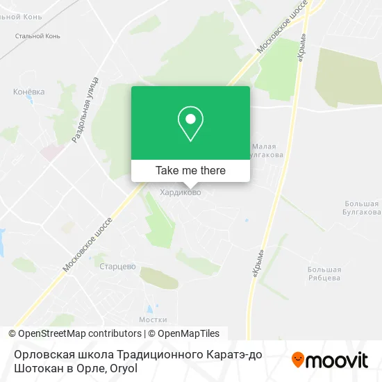 Орловская школа Традиционного Каратэ-до Шотокан в Орле map