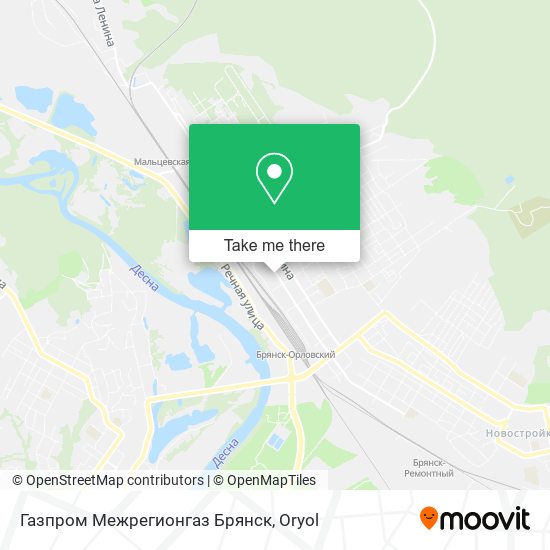 Газпром Межрегионгаз Брянск map
