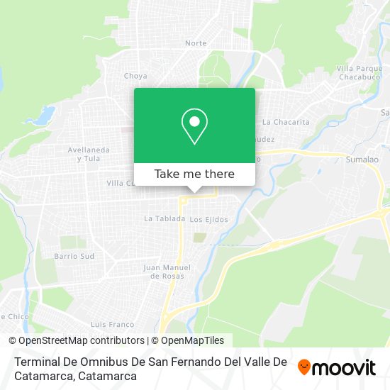 Mapa de Terminal De Omnibus De San Fernando Del Valle De Catamarca