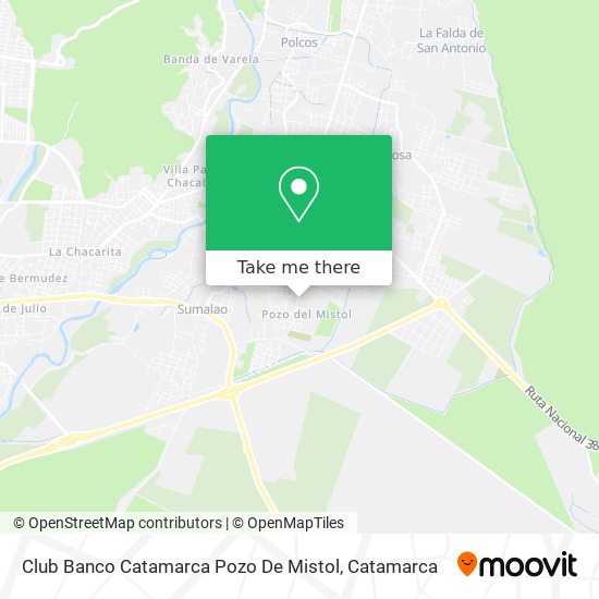 Club Banco Catamarca Pozo De Mistol map