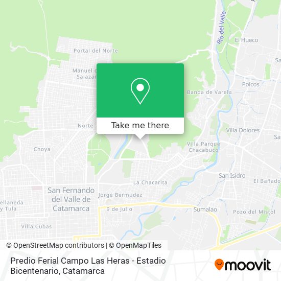 Predio Ferial Campo Las Heras - Estadio Bicentenario map