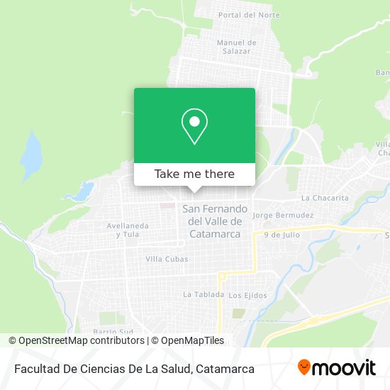 Facultad De Ciencias De La Salud map