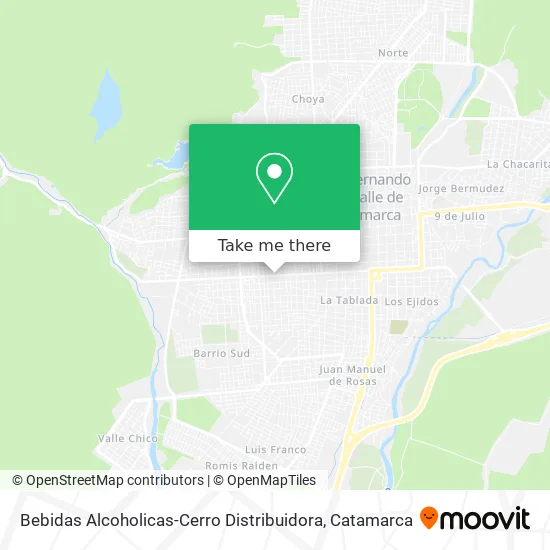 Mapa de Bebidas Alcoholicas-Cerro Distribuidora