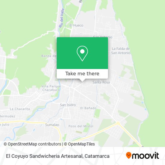 Mapa de El Coyuyo Sandwicheria Artesanal