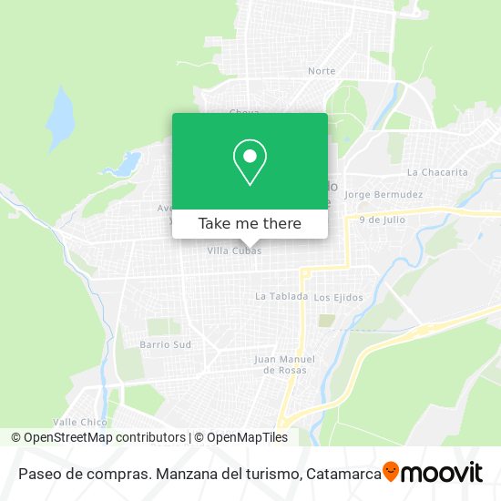 Paseo de compras. Manzana del turismo map