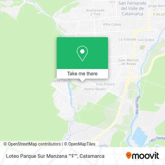 Loteo Parque Sur  Manzana ""F"" map