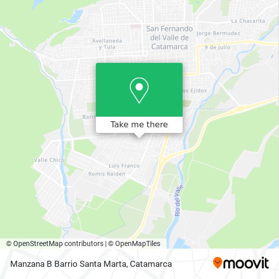 Manzana B Barrio Santa Marta map