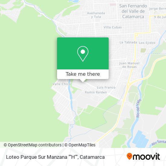 Loteo Parque Sur  Manzana ""H"" map