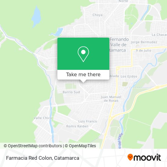 Mapa de Farmacia Red Colon