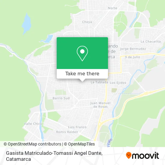 Mapa de Gasista Matriculado-Tomassi Angel Dante