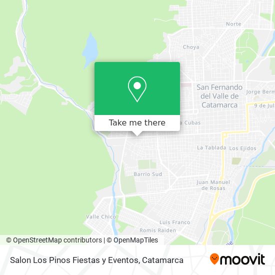 Salon Los Pinos Fiestas y Eventos map