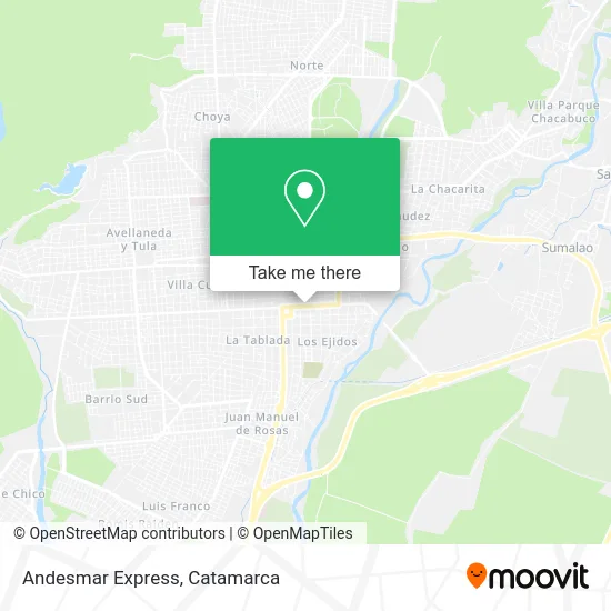 Andesmar Express map