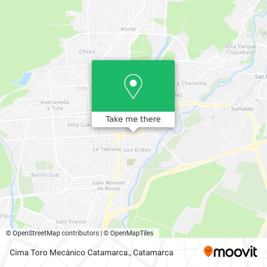 Cima Toro Mecánico Catamarca. map