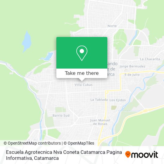 Mapa de Escuela Agrotecnica Nva Coneta Catamarca Pagina Informativa