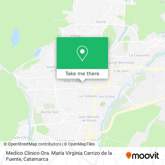 Mapa de Medico Clinico-Dra. María Virginia Carrizo de la Fuente