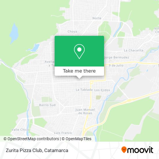Mapa de Zurita Pizza Club