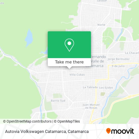 Mapa de Autovia Volkswagen Catamarca