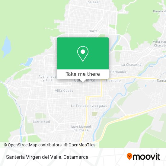 Mapa de Santería Virgen del Valle