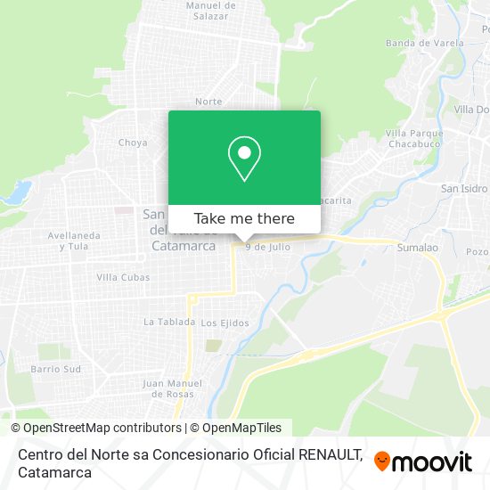 Mapa de Centro del Norte sa Concesionario Oficial RENAULT