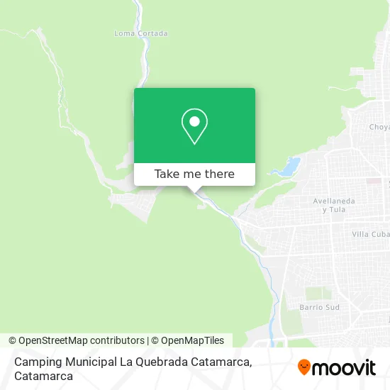 Mapa de Camping Municipal La Quebrada Catamarca