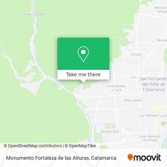 Monumento Fortaleza de las Alturas map