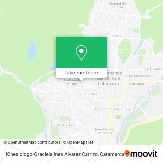 Kinesiologo-Graciela Ines Alvarez Carrizo map