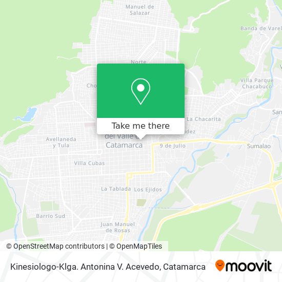 Kinesiologo-Klga. Antonina V. Acevedo map