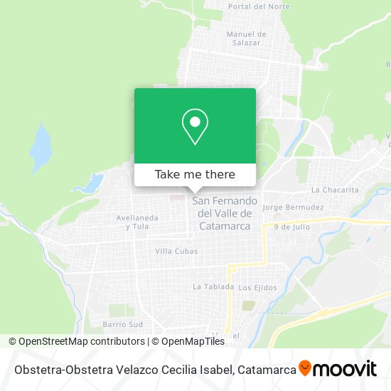 Mapa de Obstetra-Obstetra Velazco Cecilia Isabel