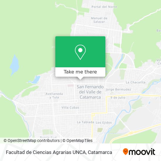 Facultad de Ciencias Agrarias UNCA map
