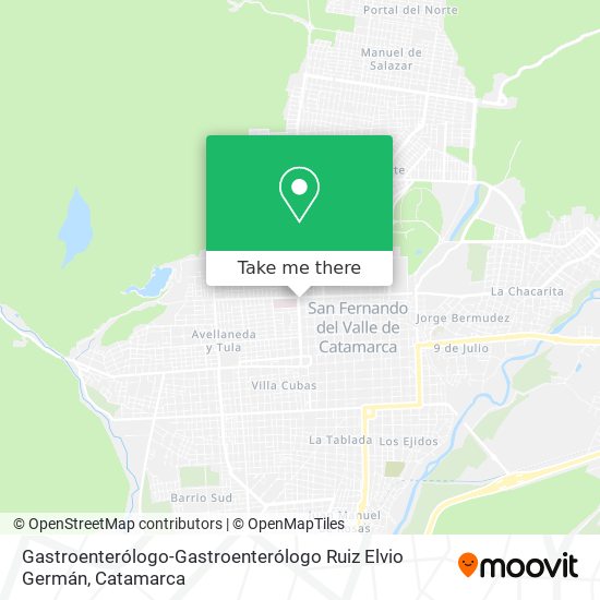 Mapa de Gastroenterólogo-Gastroenterólogo Ruiz Elvio Germán