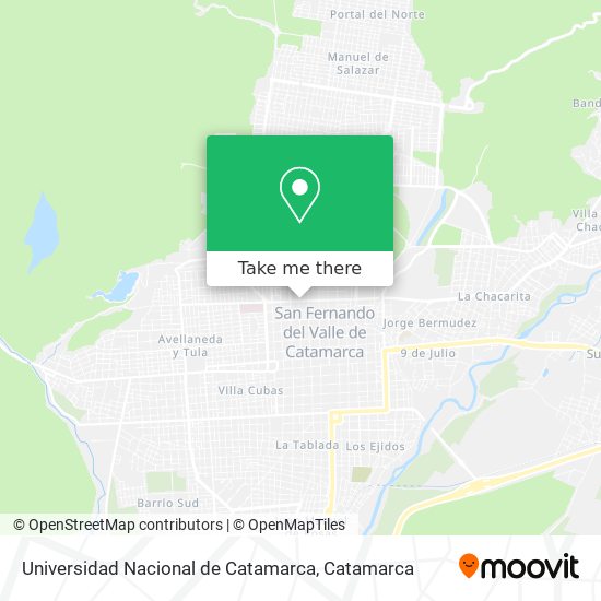 Universidad Nacional de Catamarca map