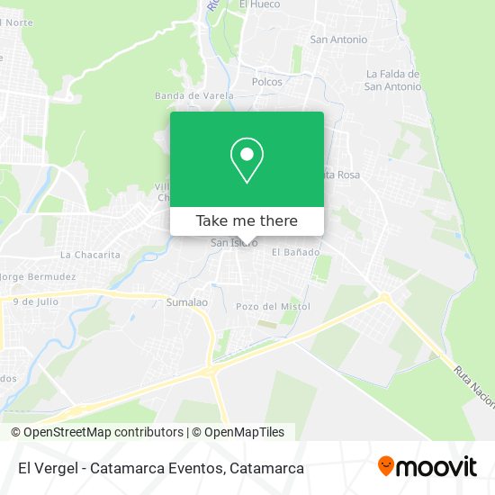 Mapa de El Vergel - Catamarca Eventos