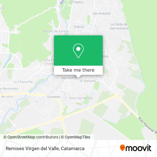 Remises Virgen del Valle map