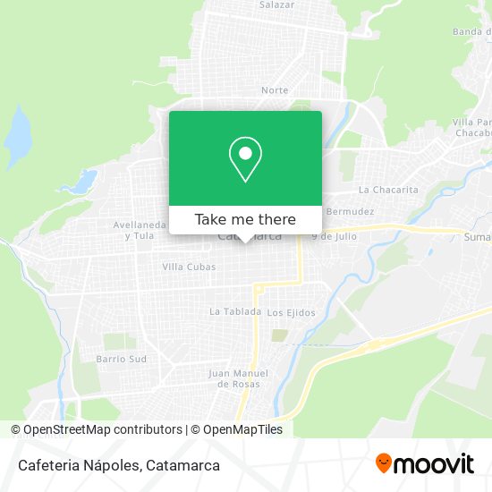 Cafeteria Nápoles map