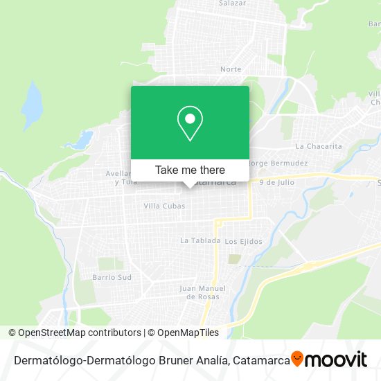 Mapa de Dermatólogo-Dermatólogo Bruner Analía