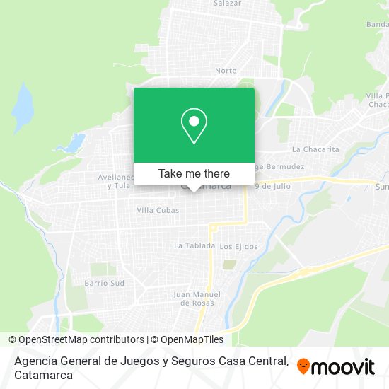 Mapa de Agencia General de Juegos y Seguros Casa Central