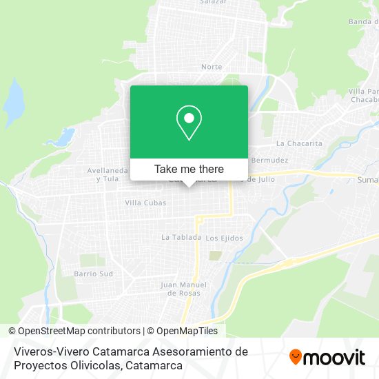 Viveros-Vivero Catamarca Asesoramiento de Proyectos Olivicolas map