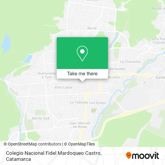 Mapa de Colegio Nacional Fidel Mardoqueo Castro