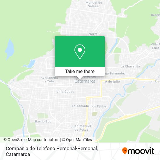 Mapa de Compañía de Telefono Personal-Personal