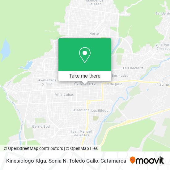 Kinesiologo-Klga. Sonia N. Toledo Gallo map