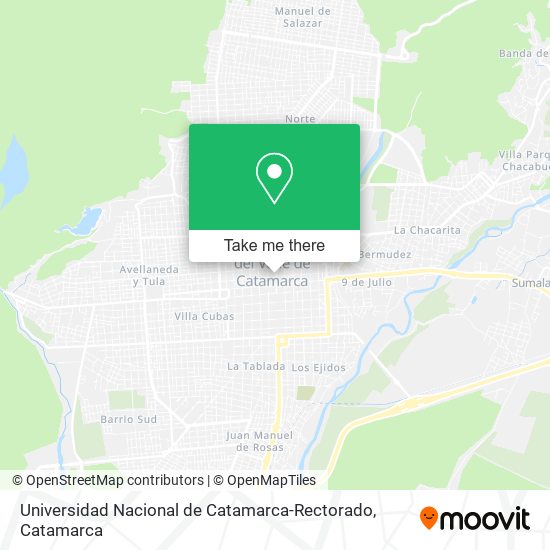 Universidad Nacional de Catamarca-Rectorado map