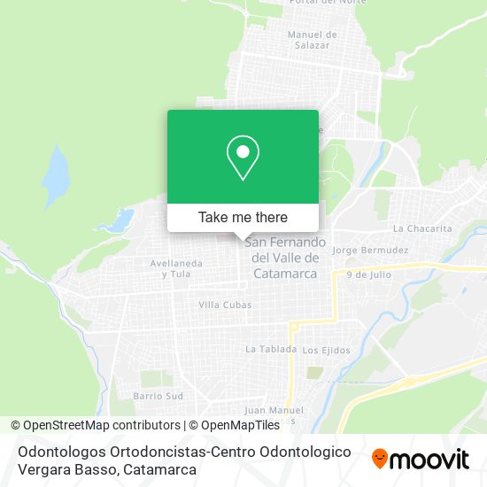 Mapa de Odontologos Ortodoncistas-Centro Odontologico Vergara Basso