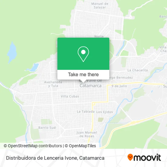 Mapa de Distribuidora de Lenceria Ivone