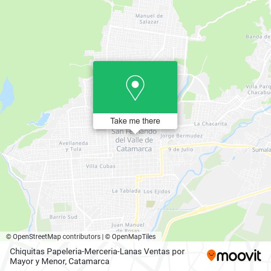 Mapa de Chiquitas Papeleria-Merceria-Lanas Ventas por Mayor y Menor