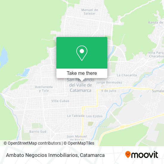 Mapa de Ambato Negocios Inmobiliarios