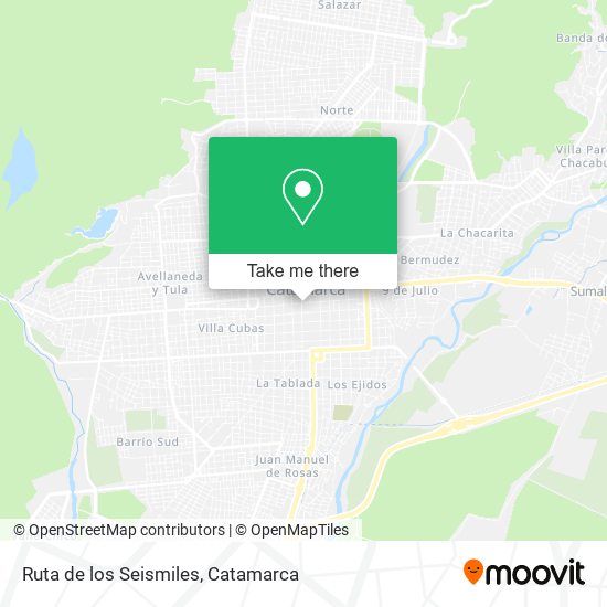 Ruta de los Seismiles map
