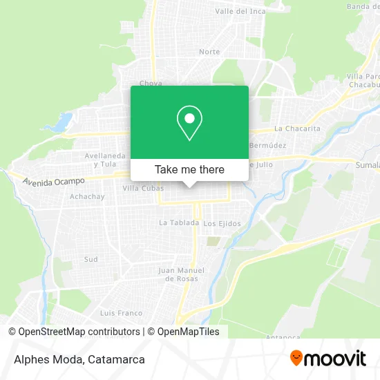 Alphes Moda map