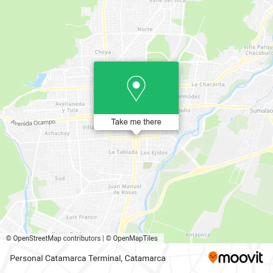 Personal Catamarca Terminal map