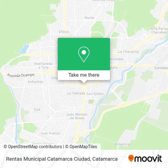 Rentas Municipal Catamarca Ciudad map