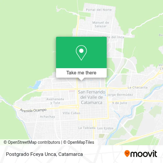 Postgrado Fceya Unca map